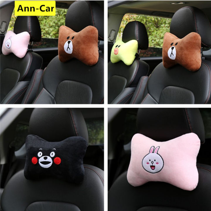 【Ann-Car】Car Seat Headrest Head Cartoon Neck Pillow Comfortable Soft Pad  Neck Rest Support Cushion Lazada