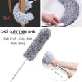 Chổi Quét Trần Nhà Bằng Sợi Cán Dài Xếp Gọn 2m8 - Chổi Quét Bụi Đa Năng Rút Xoay 360 Độ ALLIN. 
