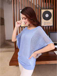 Áo thun nữ dệt kim Queenbe GLA024 kiểu cánh dơi ngắn tay