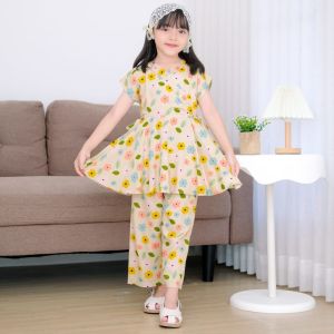 Setelan Santai Kimono Anak usia 1-10 Tahun/Piyama kimono anak/Baju Setelan Anak Cewek Kekinian