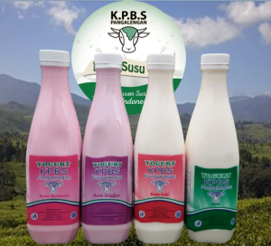 Yogurt KPBS Pangalengan Rasa Anggur Stroberi Leci Plain Ukuran 500 ml