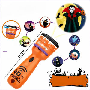 Halloween 24 Pattern Projection Flashlight Kids Halloween Light Projector Portable Flashlight Festival Party Props Toy Gift 万圣节24种图案投影手电筒