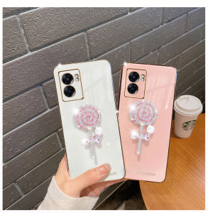 GFAITH Diamond Candy Phone Case OPPO A98 5G Reno 9 Reno 9 Pro Reno 9 Pro+ Casing with Hand Strap Soft Case