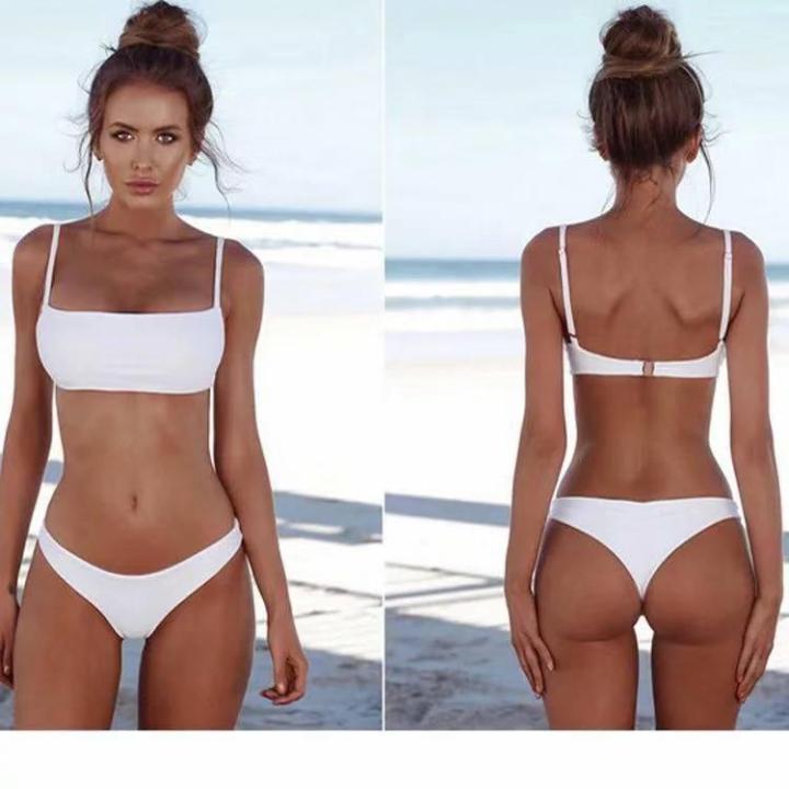 Fashion.PH Sexy Padded T Back Push Up Two Piece Bikini Swimsuit