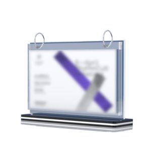CSQ63 Clear PVC Menu Display Stand A4/A5 Sturdy Base Pageable Folder Convenient Horizontal/Vertical Tabletop Loose-leaf Rack Restaurant