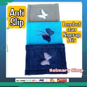 Keset Bulu MOTIF KUPU KUPU Keset Kaki Keset WC Bahan KOHER PREMIUM Tebal 5CM Anti Licin Kesed Rumah Kesed Kamar