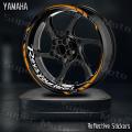 For YAMAHA XSR155 MT125 Exciter150 FZ25 YZF R3 R6 FZ6 FZ8 MT03 mt07 mtT09 Reflective Wheel Sticker Hub Decal17 Rim Stripe Tape Motorcycle  Accessories Waterproof. 