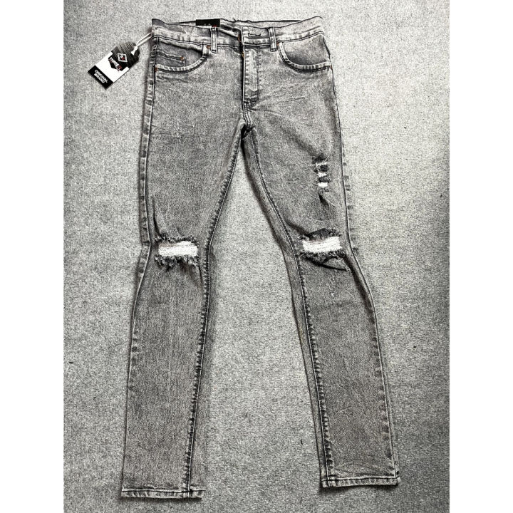 Celana Panjang Jeans Fit Slim Celana Jeans Sobek Pria Panjang Slim