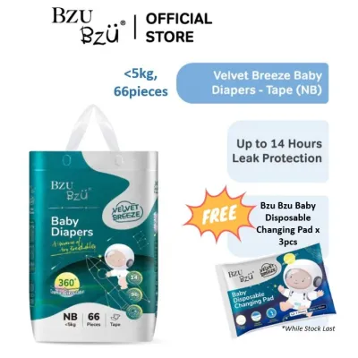 Ready stock🇲🇾BZU BZU Velvet Breeze Baby Diapers Tape / Pants