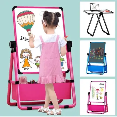 CHAINSTORE 2 in 1 Kids Art Drawing Board Whiteboard & Blackboard Double Sided Stand