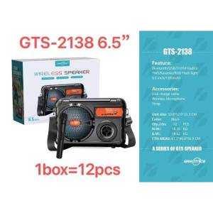 BTS 1888 wooden portable karaoke speaker 6.5 inches supports Bluetooth has RGB lighting effect equipped with a 2400 mAh battery.