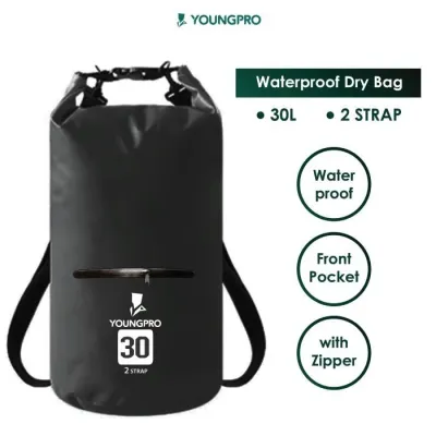 TAS DRYBAG RANSEL + POCKET 30L 2 STRAPS - TAS ANTI AIR 30L WATERPROOF snorkeling - PUSAT PANCING IKAN