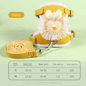 สายรัดหน้าอกสัตว์เลี้ยง เชือกลากแมวและสุนัข ป้องกันการม้วนงอ เหมาะสำหรับอุปกรณ์กลางแจ้ง เดินของเล่นแมว โซ่แมว