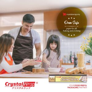 Crystal Wrap Catering Film - 12 inchx 300meter - CrystalWrap® Catering Film Food Wrap Film with SLIDING CUTTER (300mm) [300]