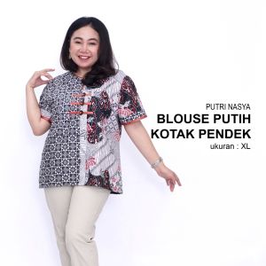 Blouse Big Size Wanita Atasan Batik Lengkap S-M-L-XL-XXL-3L-4L-5L