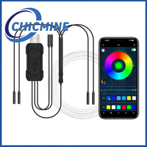 Chicmine Car Colorful Wireless LED Ambient Light for Car