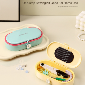 กล่องเก็บเข็มและด้ายแม่เหล็กที่บ้าน ชุดแพทช์เย็บปักถักร้อยกล่องเก็บเข็มและด้าย/กล่องเข็มและด้ายแม่เหล็ก กล่องเย็บปักถักร้อย ครัวเรือน กล่องเก็บของ การจัดเก็บ การดูดแม่เหล็ก