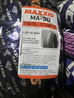 Vỏ(lốp) 110/70-17 Maxxis3D không dùng ruột