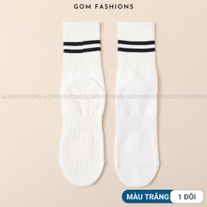 Vớ thể thao chống trượt ngã tất chống trượt chất cotton hút ẩm thoáng khí - YOGA-2507-1DOI