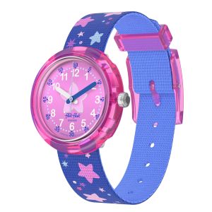 Flik Flak To The Stars (FPNP190) Blue RECYCLED PET Kids Watch
