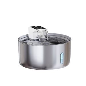 7L Stainless Steel Pet water Fountain 5000mAh Battery Intelligent Smart Sensor Cat Water Fountain for Cat Dog Water Dispenser Automatic Wireless Sensor Rechargeable Cat Water Fountain