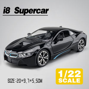 LEO 1:22 BMW i8 New Energy Supercar Metal Diecast Alloy Toy Car Model Truck For Boys Children Kids Toys Vehicle Hobbies Collection