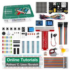 LAFVIN Basic Starter Kit for Raspberry Pi with Breadboard Power Supply Module Python C Java Scratch Programming Beginner Kit