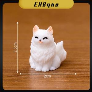 EHBqna[COD] Mini Cat Ornament Cartoon Kitten Micro Landscape Dollhouse Model Car Interior Home Desktop Decoration
