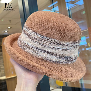 LouisWill Women Sun Cap Beach Hat Elegant Sun-proof Hat Casual Sun Hats Portable Beach Cap Sun Protection Cap UV Protection Hats Fisherman Hat for Summer Outdoor Travel