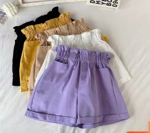 กางเกงทรงสวยมี สไตล์ผ้าดีใส่สบาย ขายสินค้าพร้อมส่ง เป็น ขาสั้นแฟชั่นหญิง เอวสม็อค ระหว่าง 306