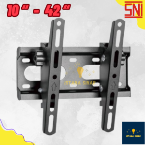 Bracket TV 10"-42" inch / breket briket TV LED LCD Brecket / Braket tv 14 24 32 40 42 inch Bisa nunduk FULL BESI TEBAL & KOKOH