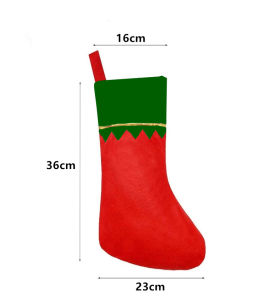 YESPERY 36CM Large Christmas Stockings Socks Xmas Candy Gift Bag Fireplace Hanging Socks Xmas Tree Decoration New Year Ornaments Pocket