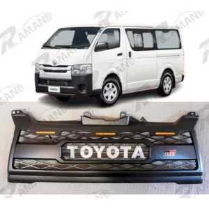 TOYOTA HIACE KDH200 WITH LED LIGHT DAYLIGHT DRL LAMP FRONT BUMPER GRILL GRILLE GR SPORT SPEC