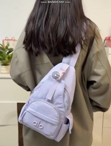 Alo Sling Backpack for Women Lightweight Crossbody Chest Bag Multi Pocket Waterproof Casual Outdoor Travel Gym Daypack