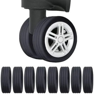 Silicone Travel Luggage Caster Shoes with Silent Sound Suitcase Wheels Protection Cover Trolley Box Casters Cover Accessory
