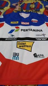 KAOS BAJU JERSEY T-SHIRT PERTAMINA MANDALIKA RACING TEAM
