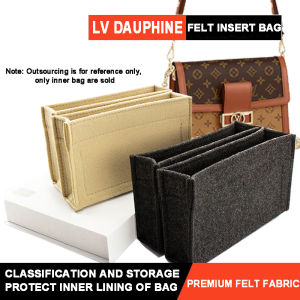 Fits For LV-DAUPHINE Felt Cloth Bag liner Travel Insert Organizer Handbag Double Layer Large Capacity Cosmetic Bags Shaper