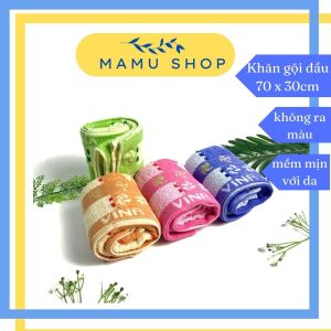 Khăn mặt gội đầu dày cotton cao cấp Mamu shop mềm mịn không ra màu 30x70cm M25