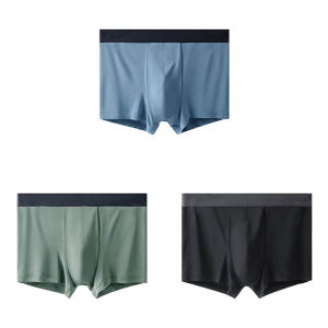 KUCHAR 3pcs 60S Modal Boxers Men Underwear Middle Waist Seamless Breathable Trunks Plus Size Underwear High Qualtiy Underpants 50-90kg