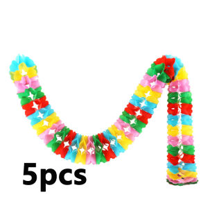 5Pcs 1.5 Meter Rainbow Garland Banner Multicolor Design Fiesta Birthday Party Decoration