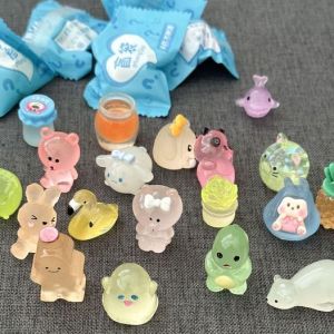 Combo 10 túi mù bất ngờ đồ chơi DIY dễ thương charm động vật phát sáng chai nước ngẫu nhiên không trùng