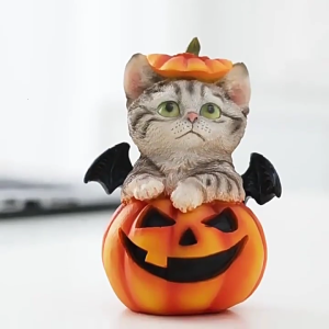 Halloween Mini Resins Pumpkin Figurines Fairys Halloween Garden Accessories Table Centerpieces Fireplaces Mantles Decors