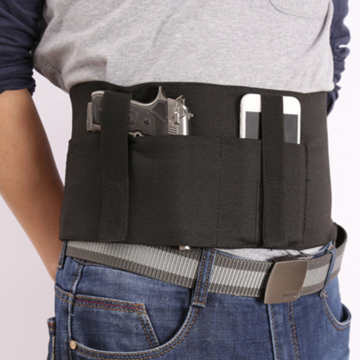 US Tactical Concealed Carry Belly Band Holster Left/Right Hand&Mag
