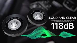 FARBIN Europa Super Loud Car Horn - 12V 330/400Hz Silver with Farbin Relay and Relay Socket