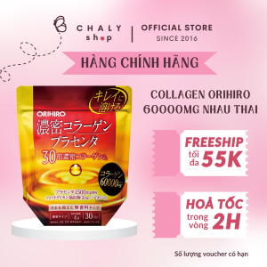 Bột Collagen nhau thai heo Orihiro 60000mg Nhật Bản túi 120g