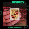 EMBLEM STIKER MOBIL PORSCHE LOGO STIKER OUTDOOR STIKER RESIN TIMBUL. 