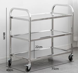 3 Tier Stainless Steel Trolley Cart troli 不锈钢三层手推车