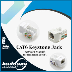 Cat6 Keystone Network Jack Module – 10pcs