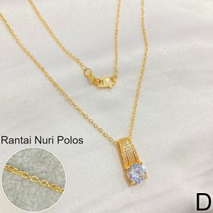 Kalung Liontin Lapis Emas Full Permata Zircon Perhiasan Xuping KLE56