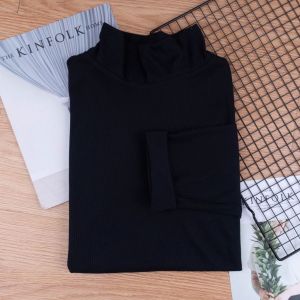Turtle neck Pria Wanita Leher Tinggi Rib SUPER Premium / Tshirt kaos Kerah tinggi Turtleneck Cowo & Cewe